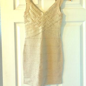 Gold Glitter Party Dress